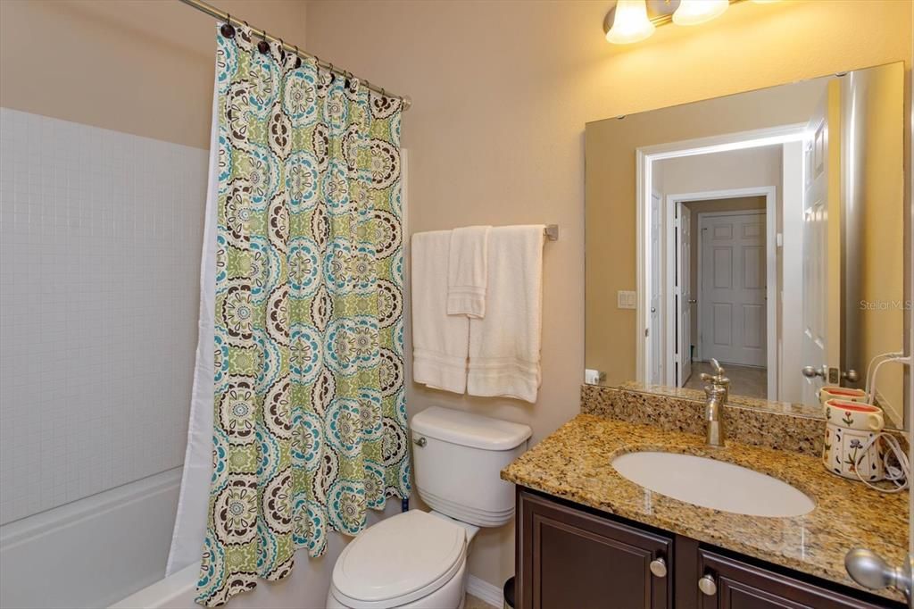 Guest Bathroom with granite counters