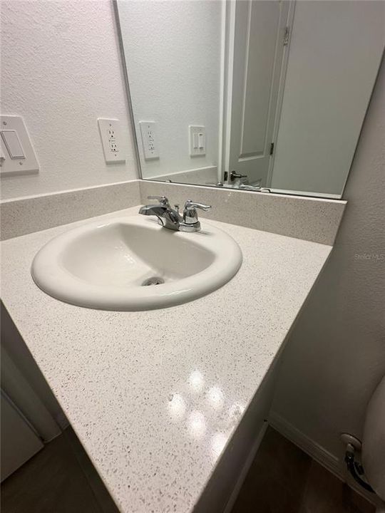 Quartz Counter Top in the Bathroom