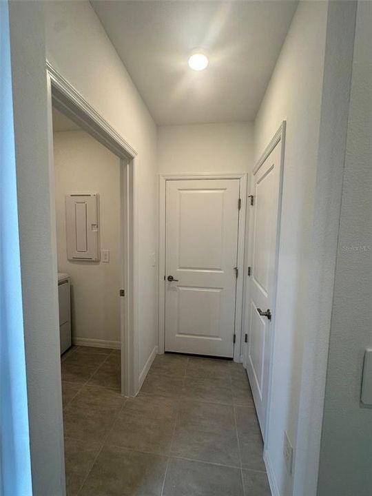 Hallway to Laundry room and Garage