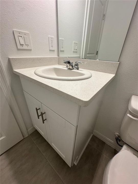 Quartz Counter Top in the Bathroom