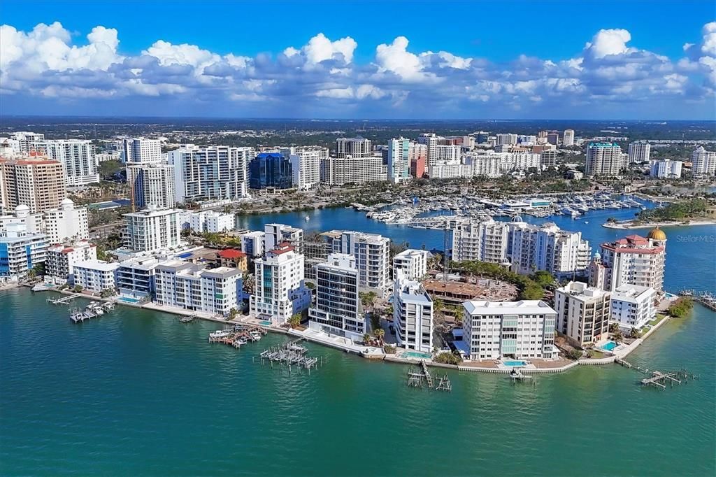 Golden Gate Point and a view of downtown Sarasota