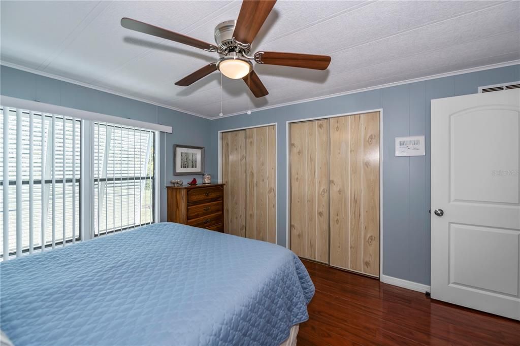 Bedroom 1 with large dual closets