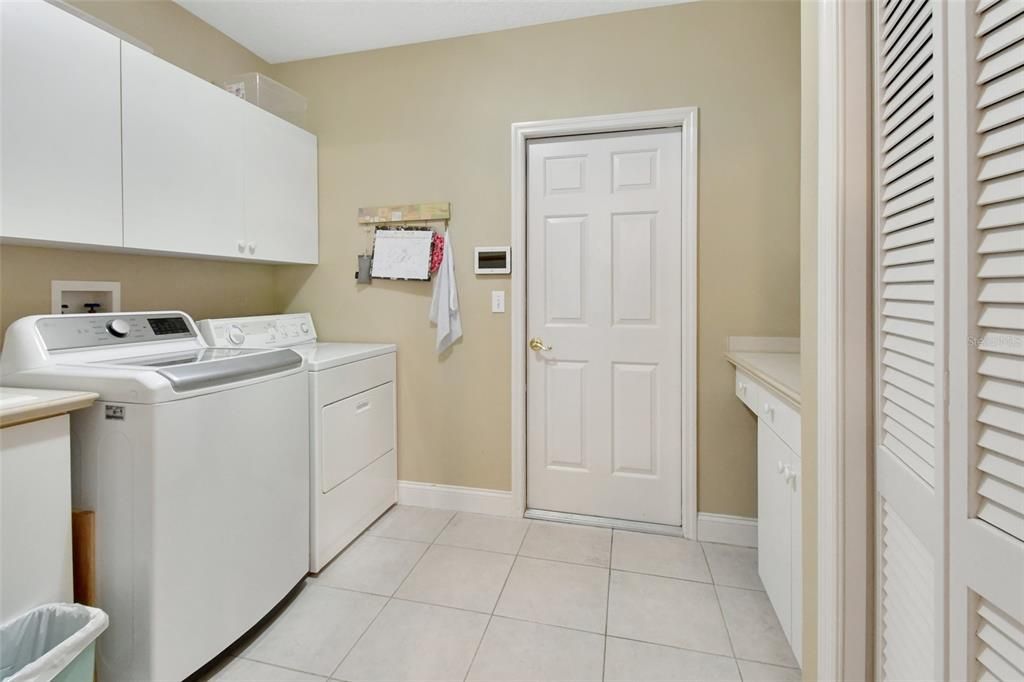 Spacious inside laundry room.