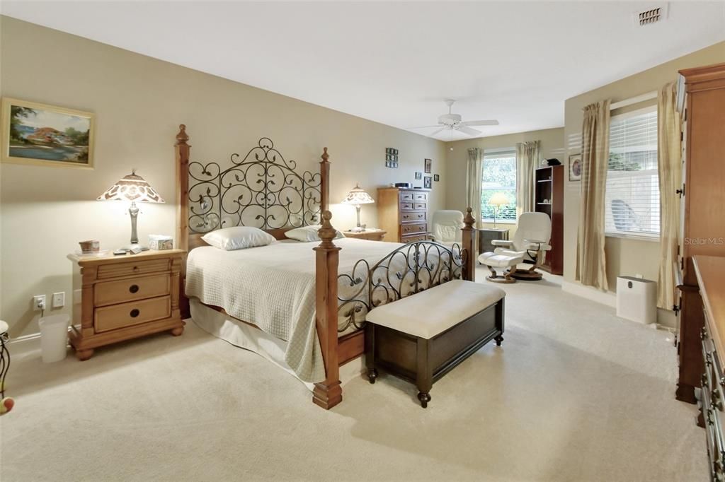 Primary bedroom with sitting area