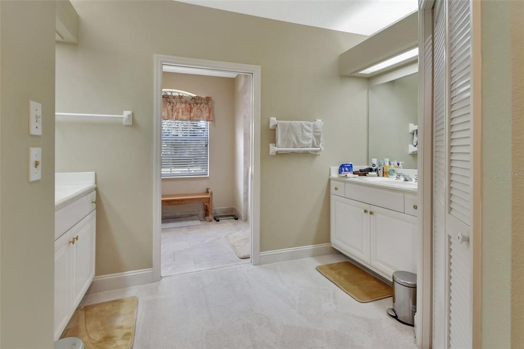 Primary bath with double vanities