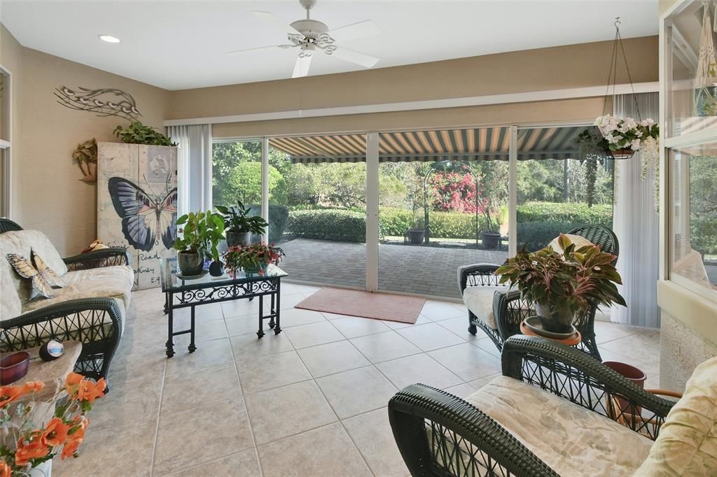 Florida room overlooking the golf course