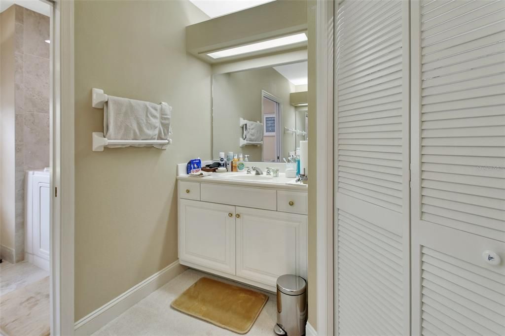 Primary bath with double vanities