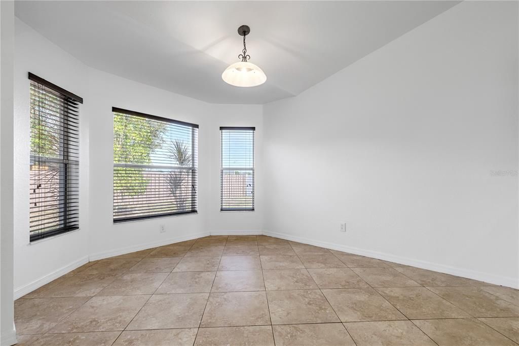 Eat in Kitchen space with great view of the backyard