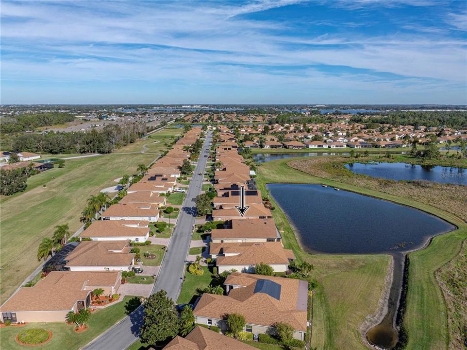 Neighborhood drone view