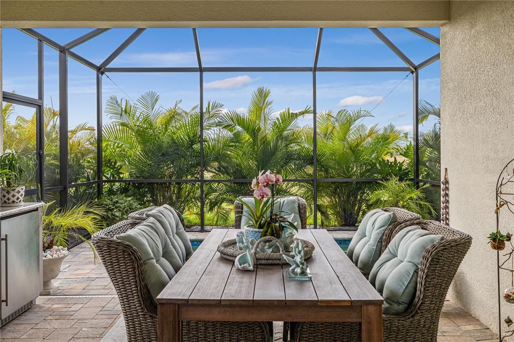 Outdoor dining area