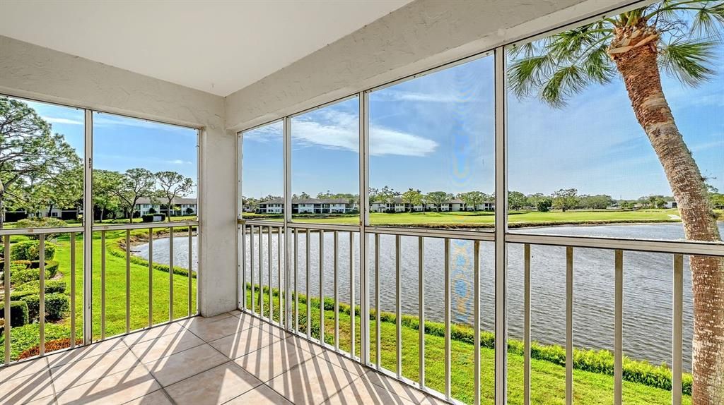 unobstructed lake and golf course views