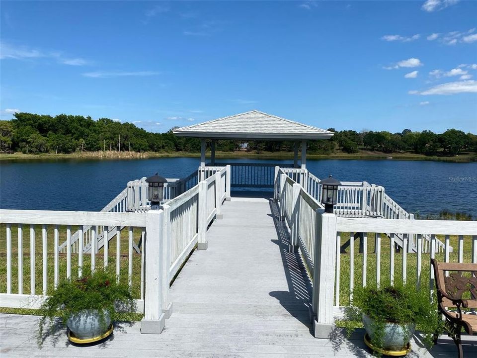 Sit and relax under the gazebo and enjoy the lake view