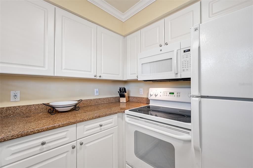 Fully equipped kitchen with modern conveniences