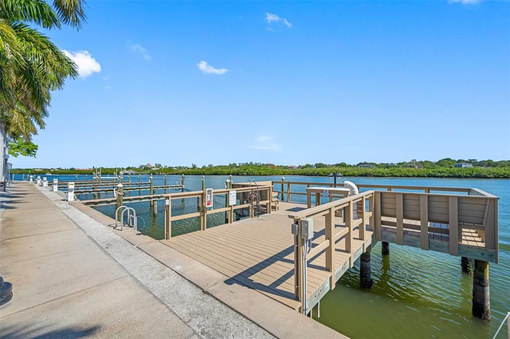 Community Dock for fishing, water and electric