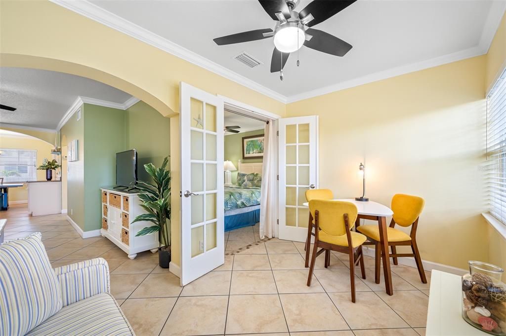 Sunroom off of Living Room & Bedroom