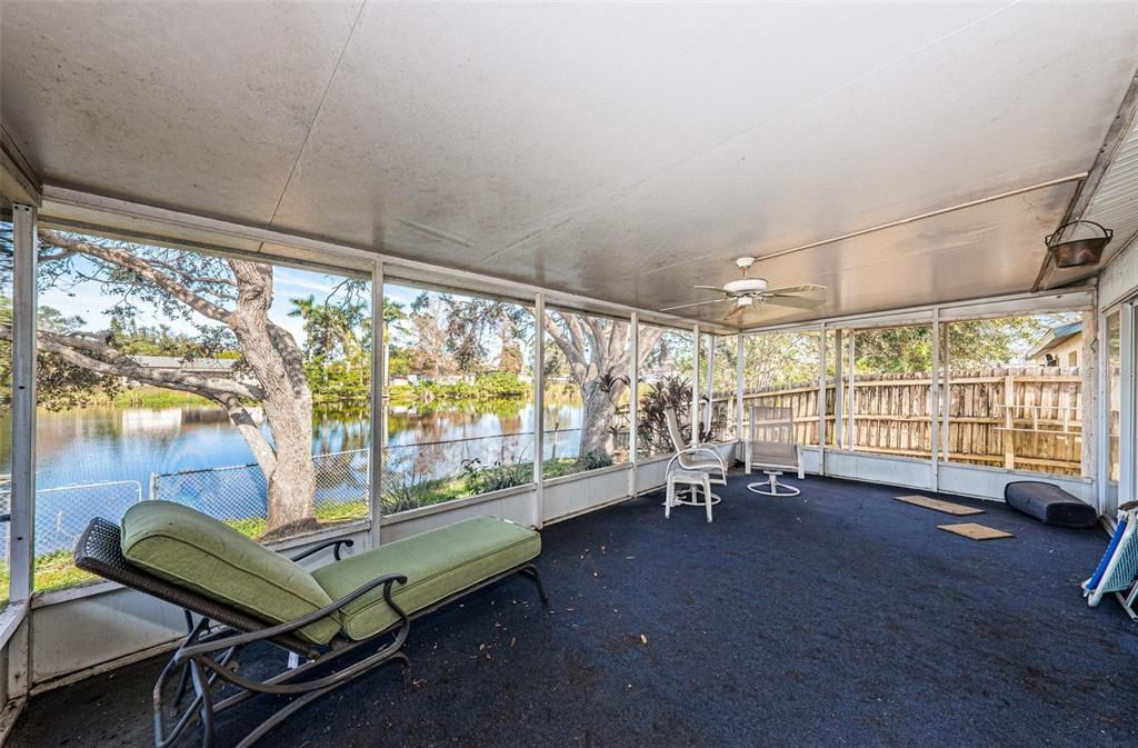 Large Screened Porch off Back of Home