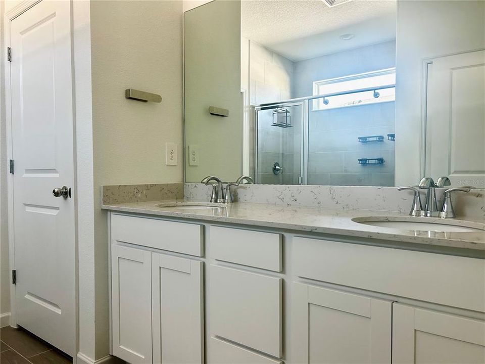 Primary Bathroom Double Vanity Sink Area