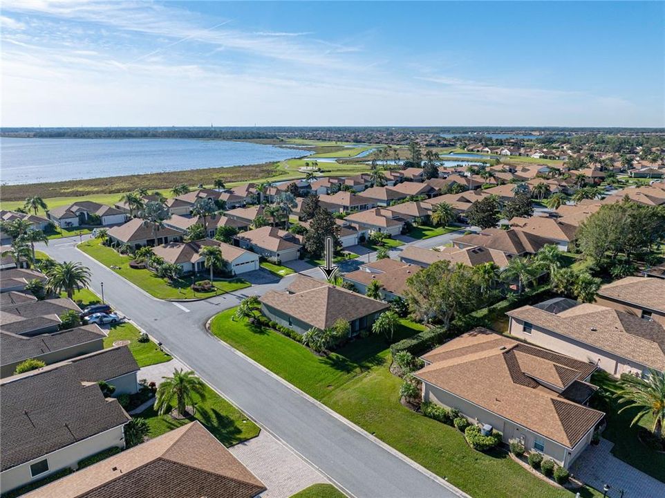 Neighborhood drone view