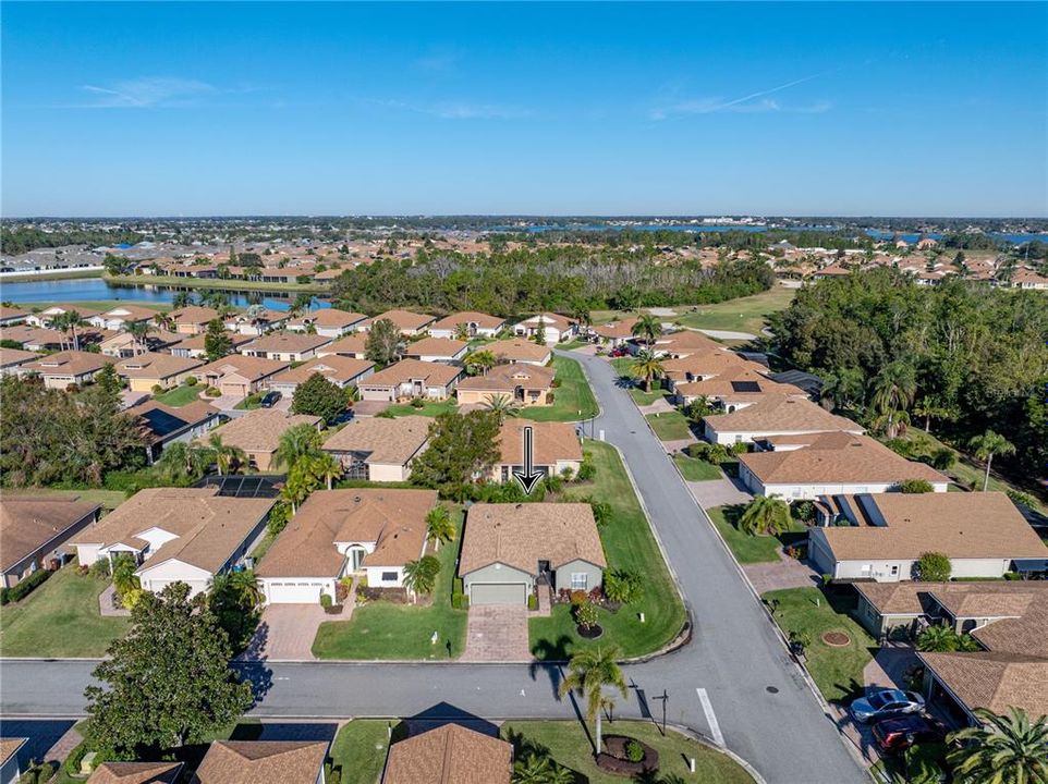 Neighborhood drone view