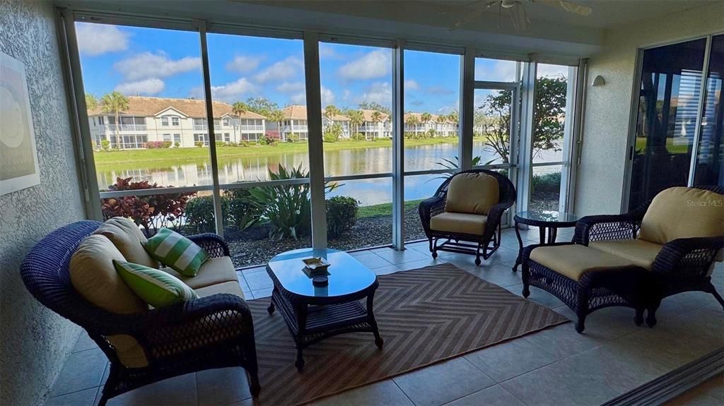 Screened Lanai with Beautiful Lake View.