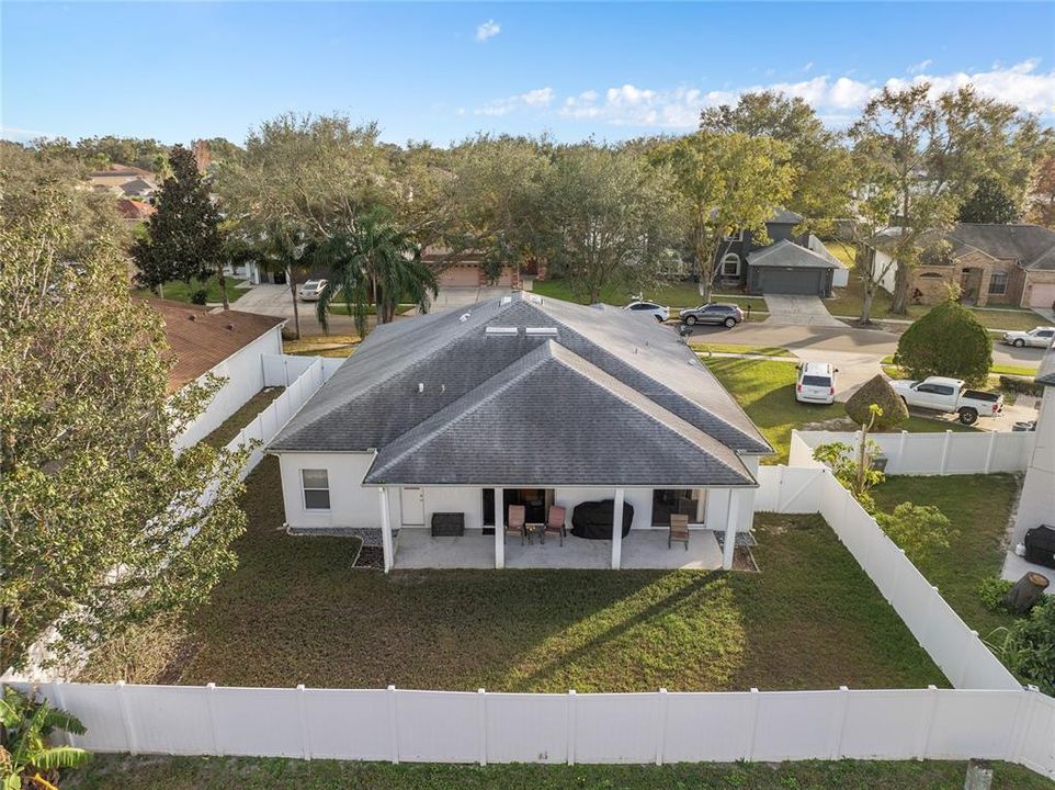 LARGE YARD WITH A HUGE REAR PORCH.