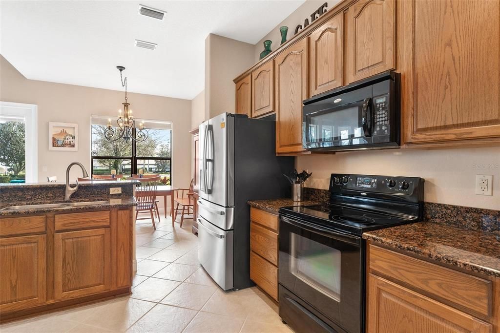 Kitchen with tiled floors