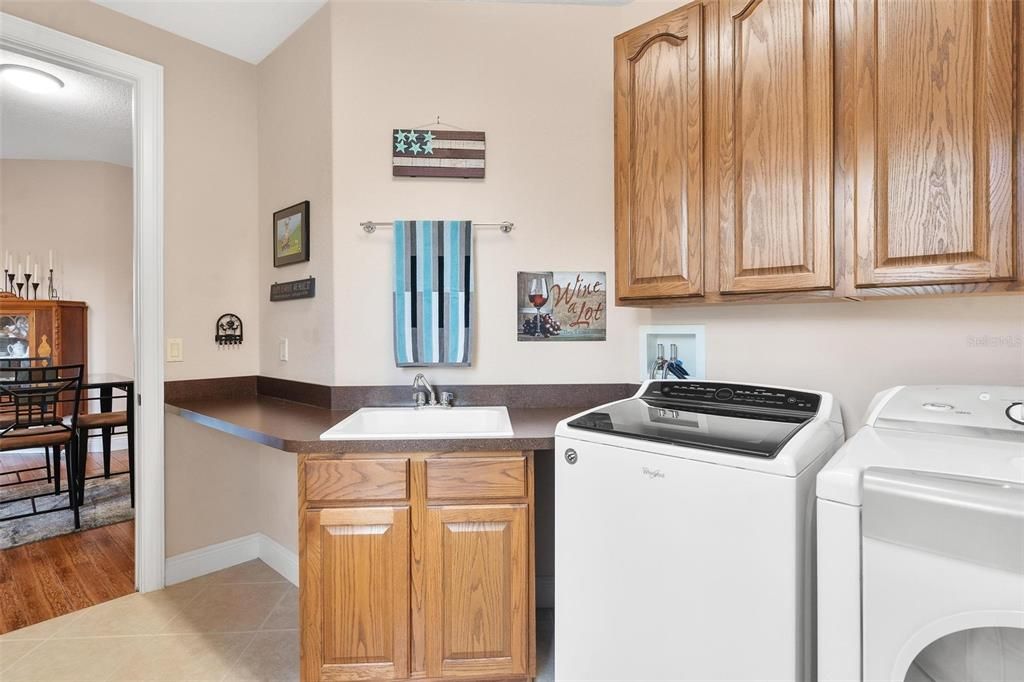 Laundry Room convey Washer & Dryer!