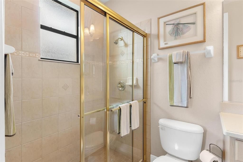 Guest walk-in shower