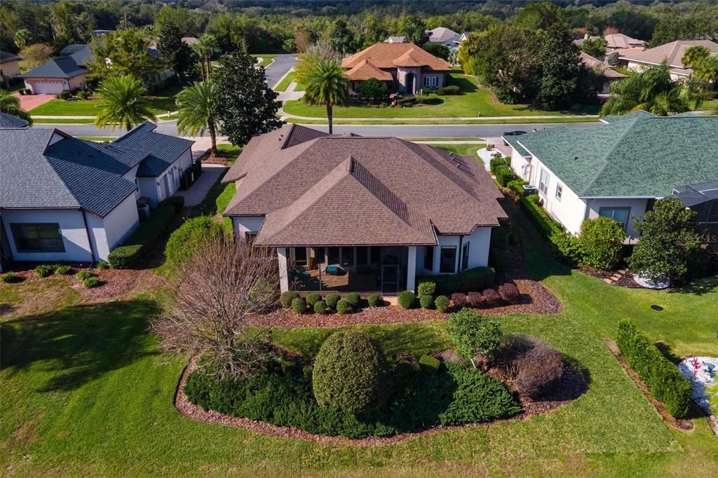 Ariel View of Backyard and Rear of home...