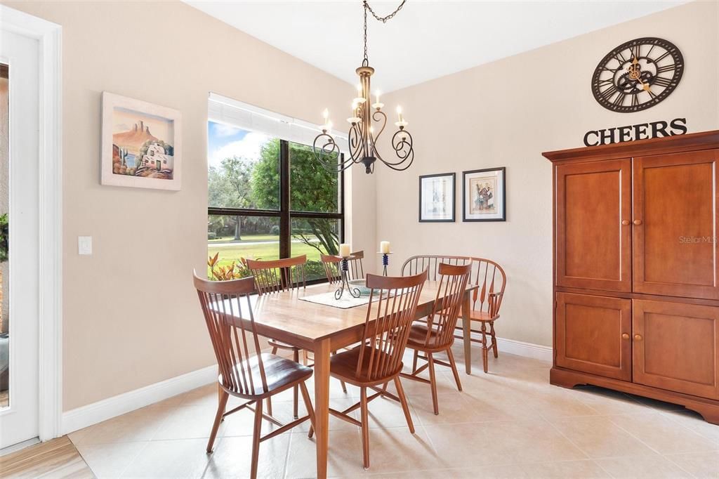 Spacious dining/breakfast area...room for full size table!