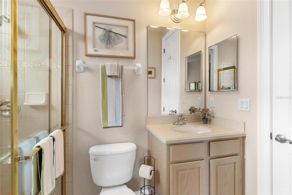 Guest Suite Bath with linen closet, too!