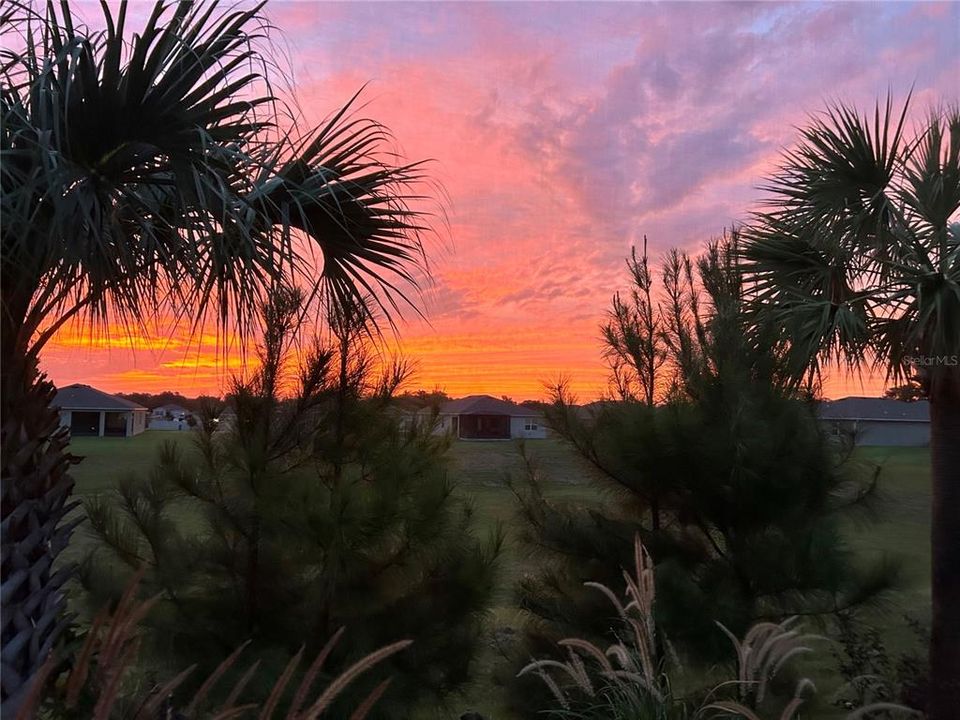 Sunset view from your rear patio!