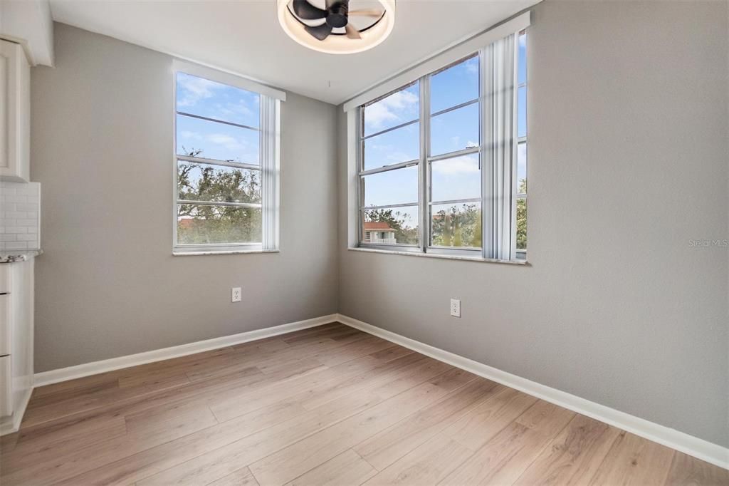 Breakfast nook off kitchen