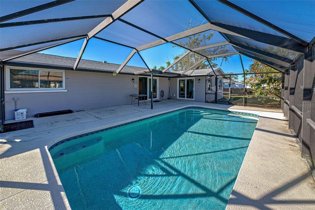 The pool is inviting and a great place to lounge and play in the summertime.