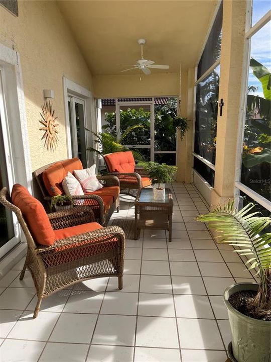 Beautiful Screened LANAI-accessible through Hurricane Sliding Doors