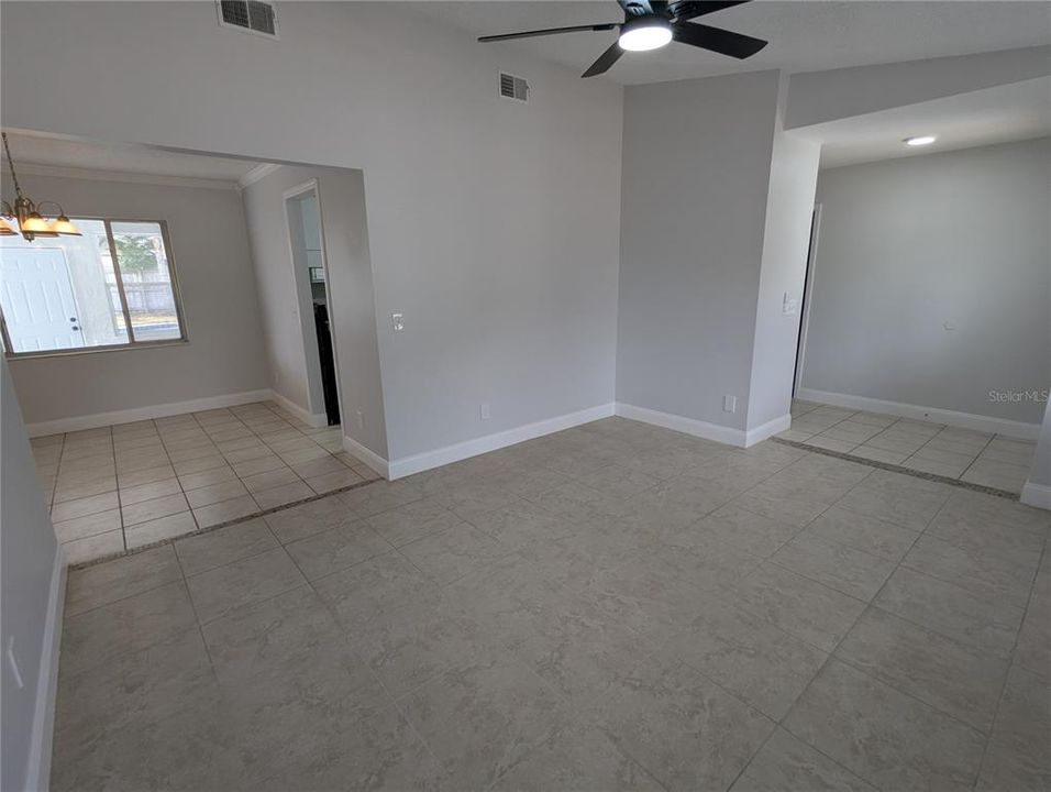 Living Room with view of Dinining Room