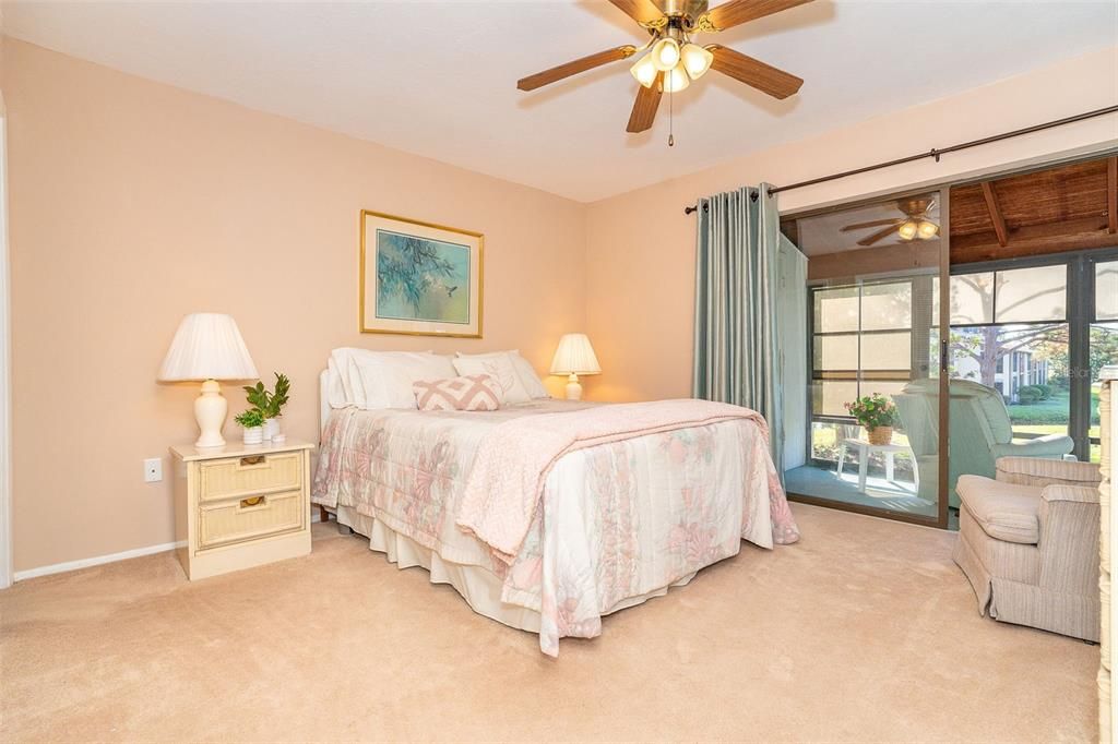 Primary bedroom with lanai access