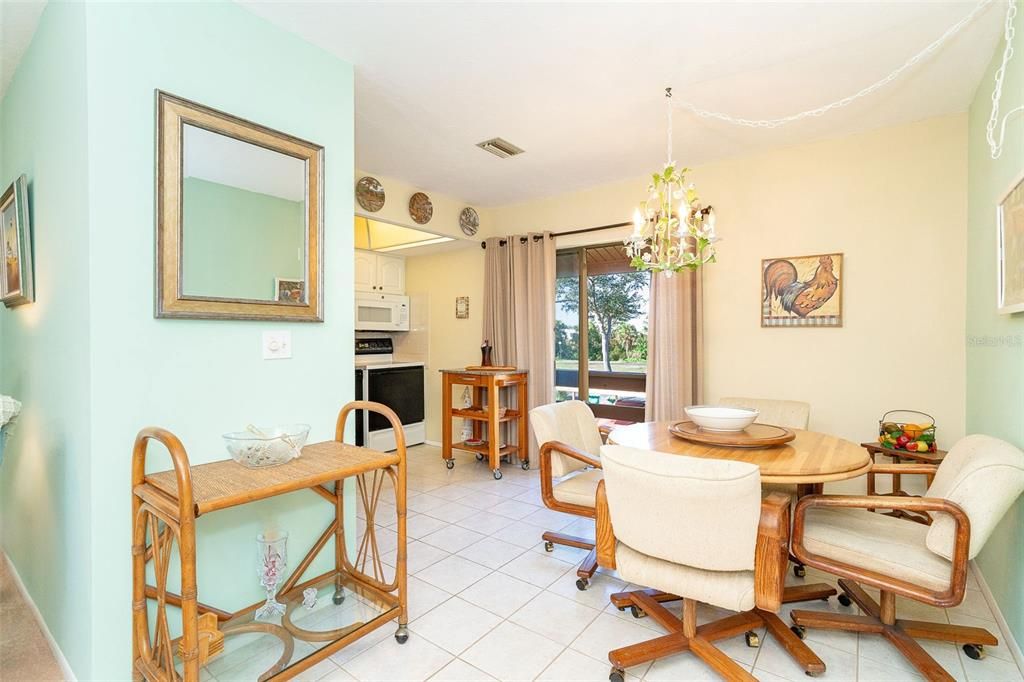 Dining area just off the kitchen