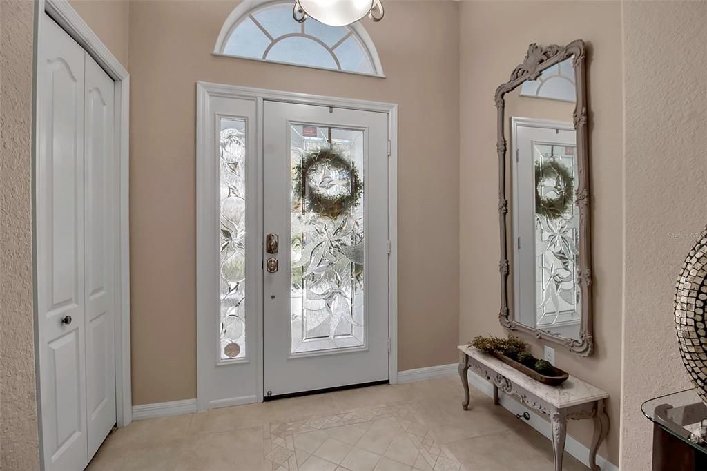 Entrance/Foyer with full glass insert and sidelight entry door