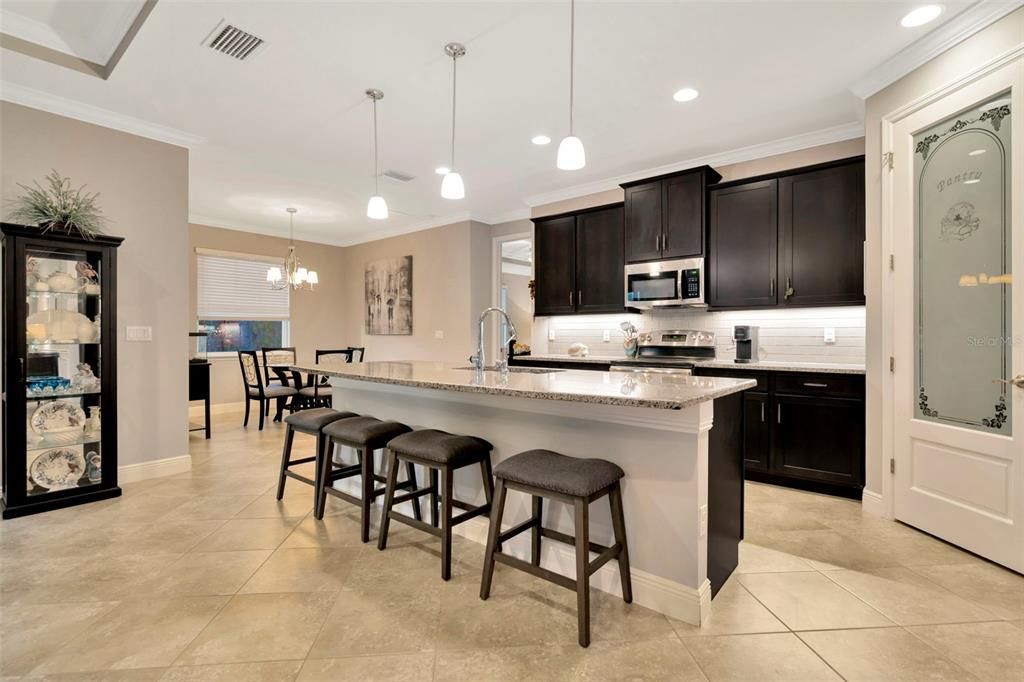 Sprawling Kitchen with Center Island with Seating