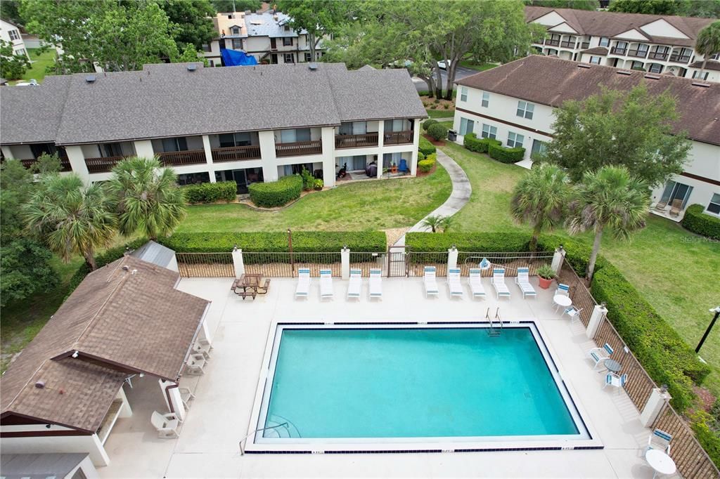 Pool view from balcony