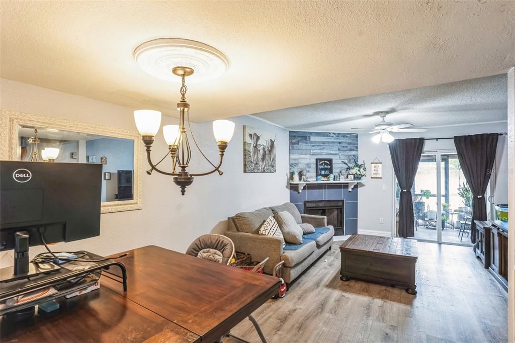 Dining Area into Living Room