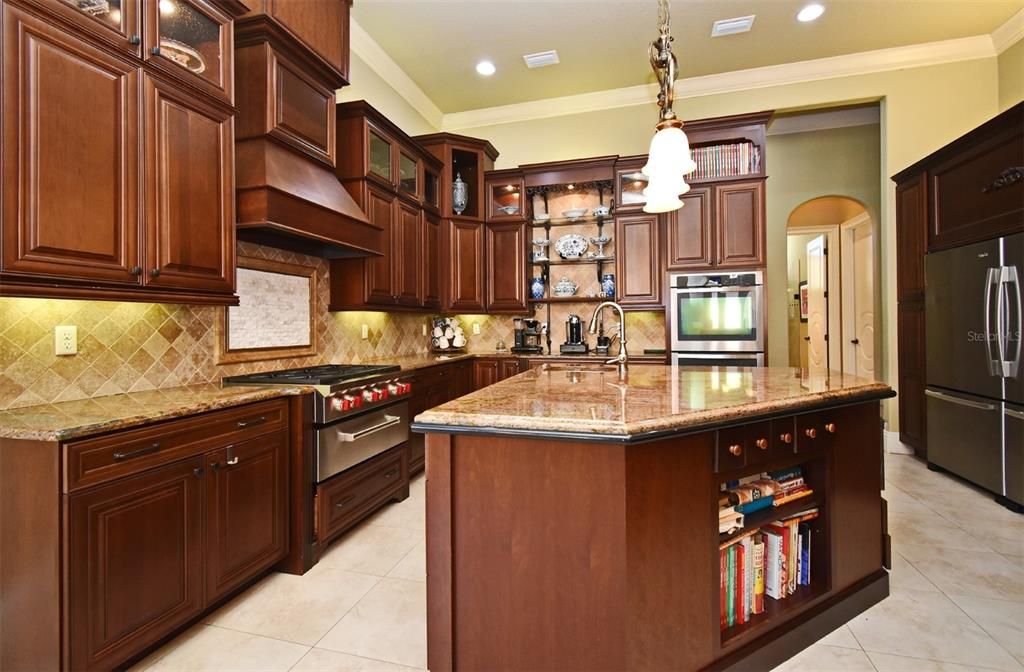 Kitchen with Island and Granite Counters