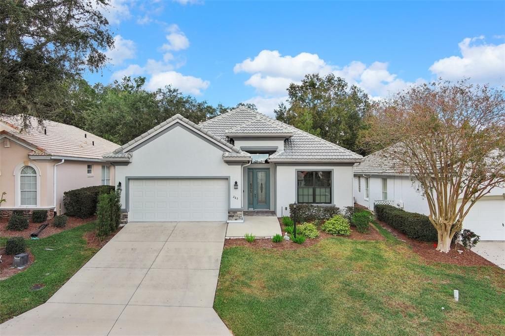 A generous driveway allows parking for guests.