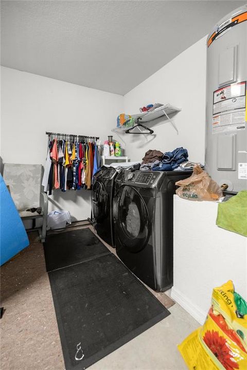 Laundry in garage