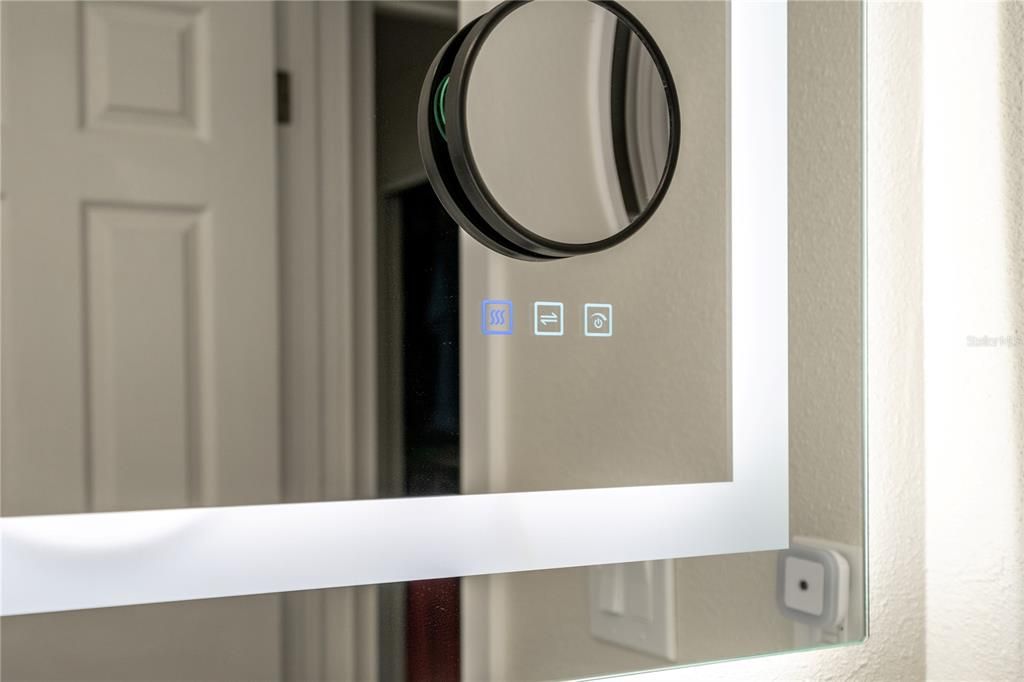 bathroom mirror with lighting options