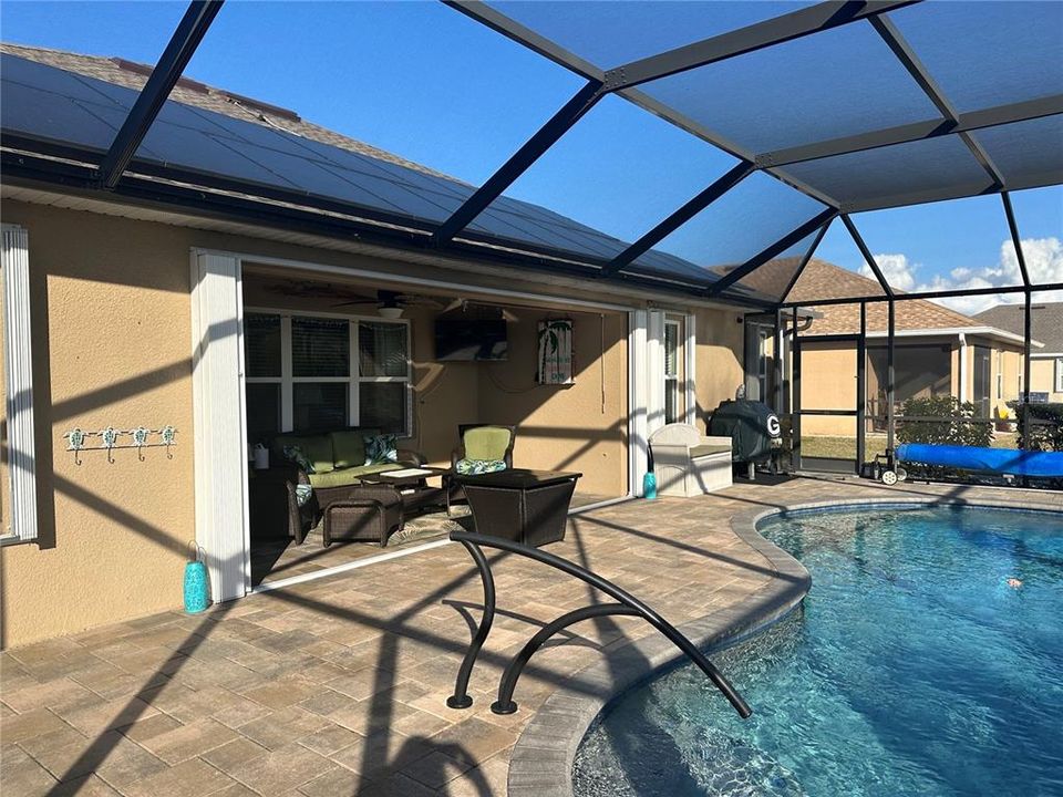 Private screened pool