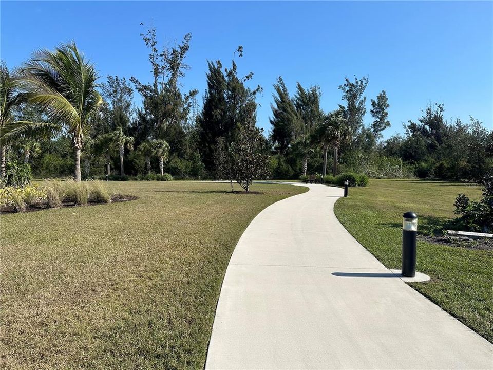 Lighted walking paths for your evening stroll