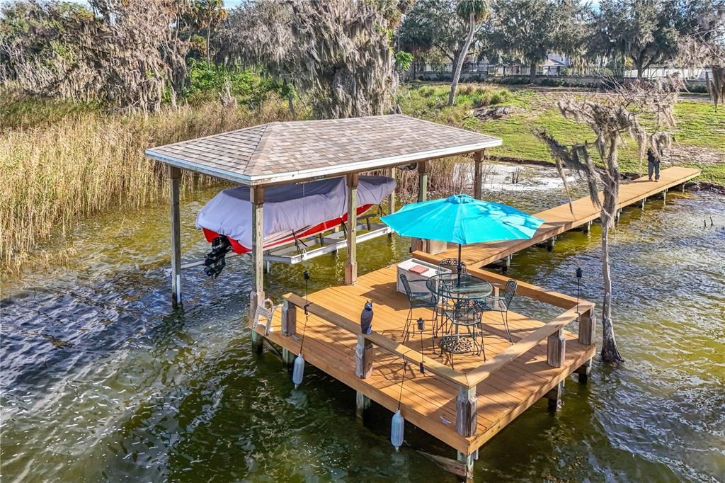 Private boat dock on Lake Eustis