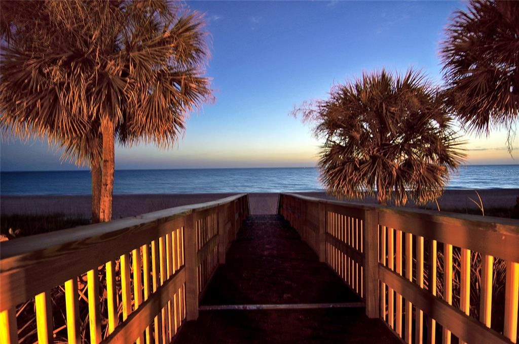 Private walkway to beach